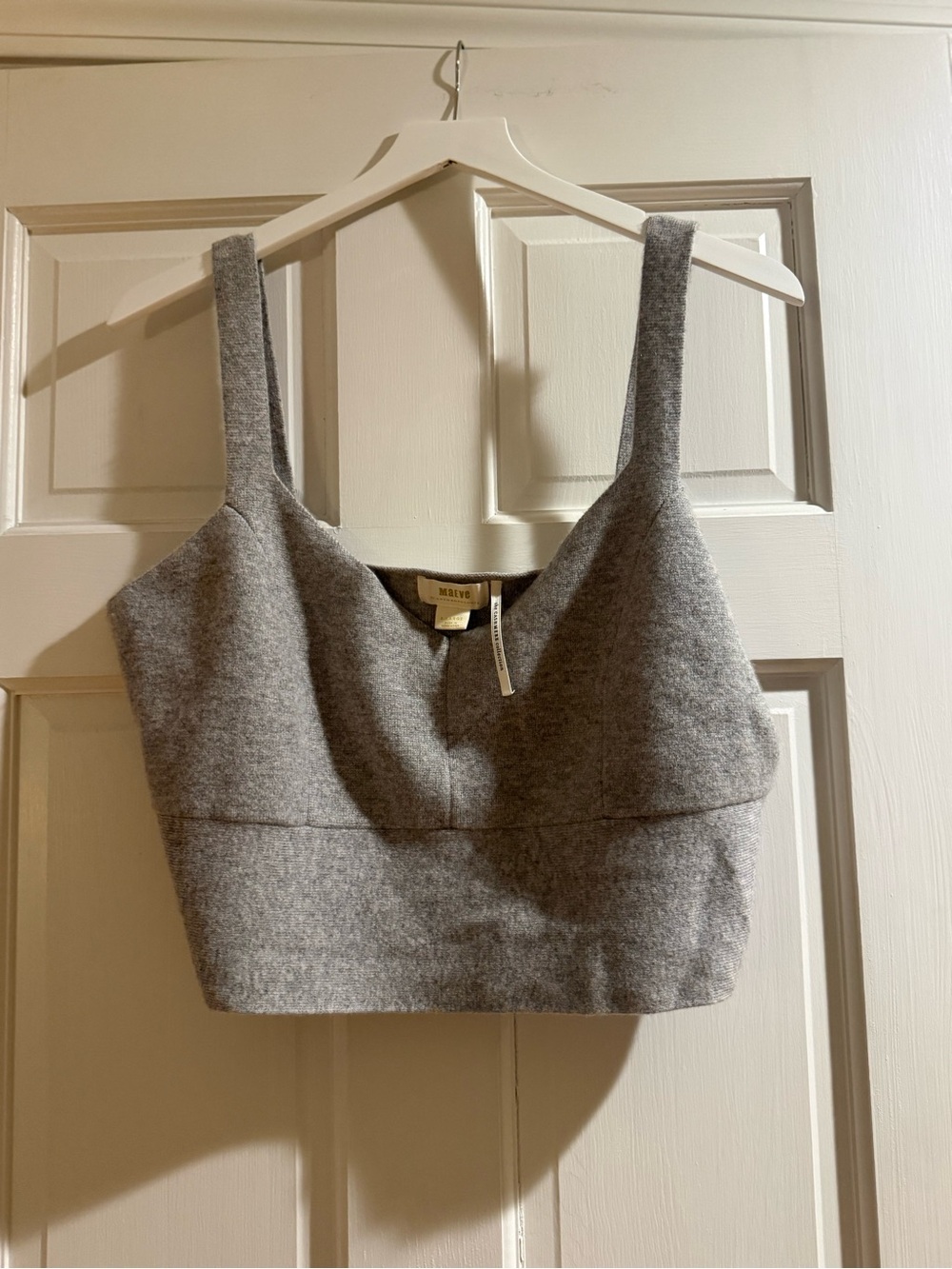 Anthropologie Gray Cropped Cashmere Tank